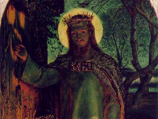Jesús con una lámpara llamando a una puerta, pintura La luz del mundo de Holman Hunt